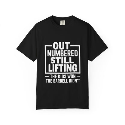 OUTNUMBERED. STILL LIFTING. — Men's Training Tee