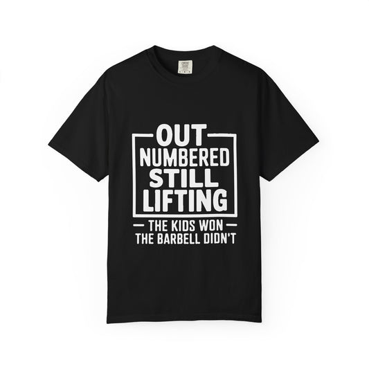 OUTNUMBERED. STILL LIFTING. — Men's Training Tee