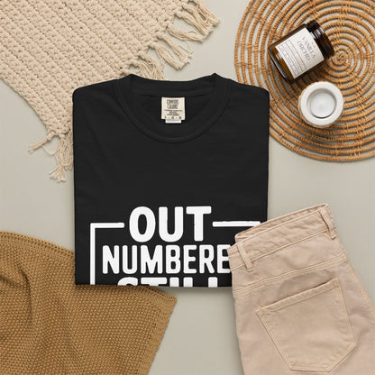 OUTNUMBERED. STILL LIFTING. — Men's Training Tee