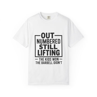 OUTNUMBERED. STILL LIFTING. — Men's Training Tee