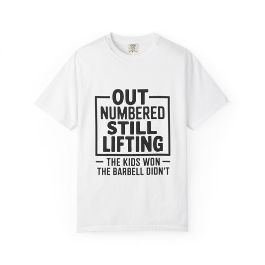 OUTNUMBERED. STILL LIFTING. — Men's Training Tee