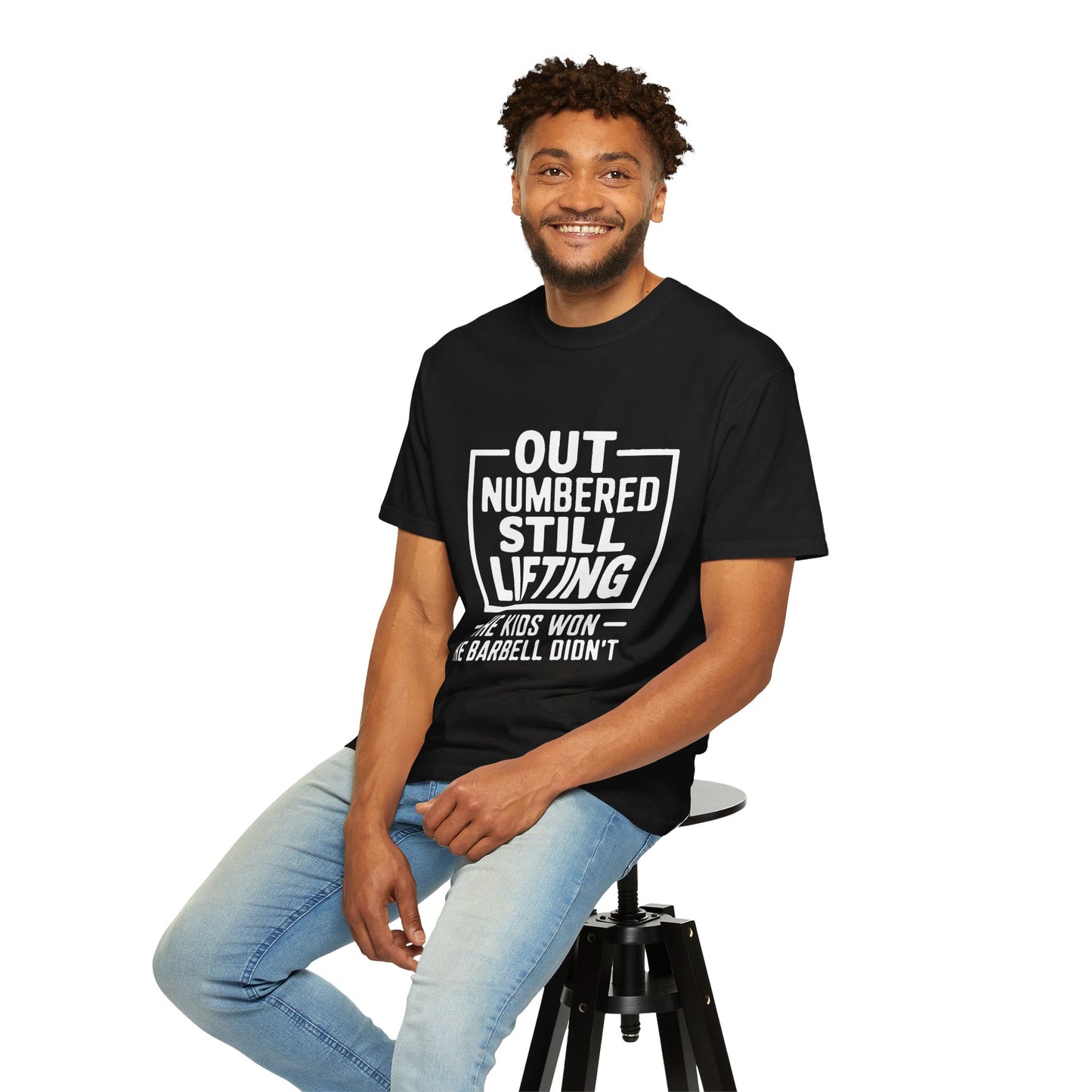 OUTNUMBERED. STILL LIFTING. — Men's Training Tee